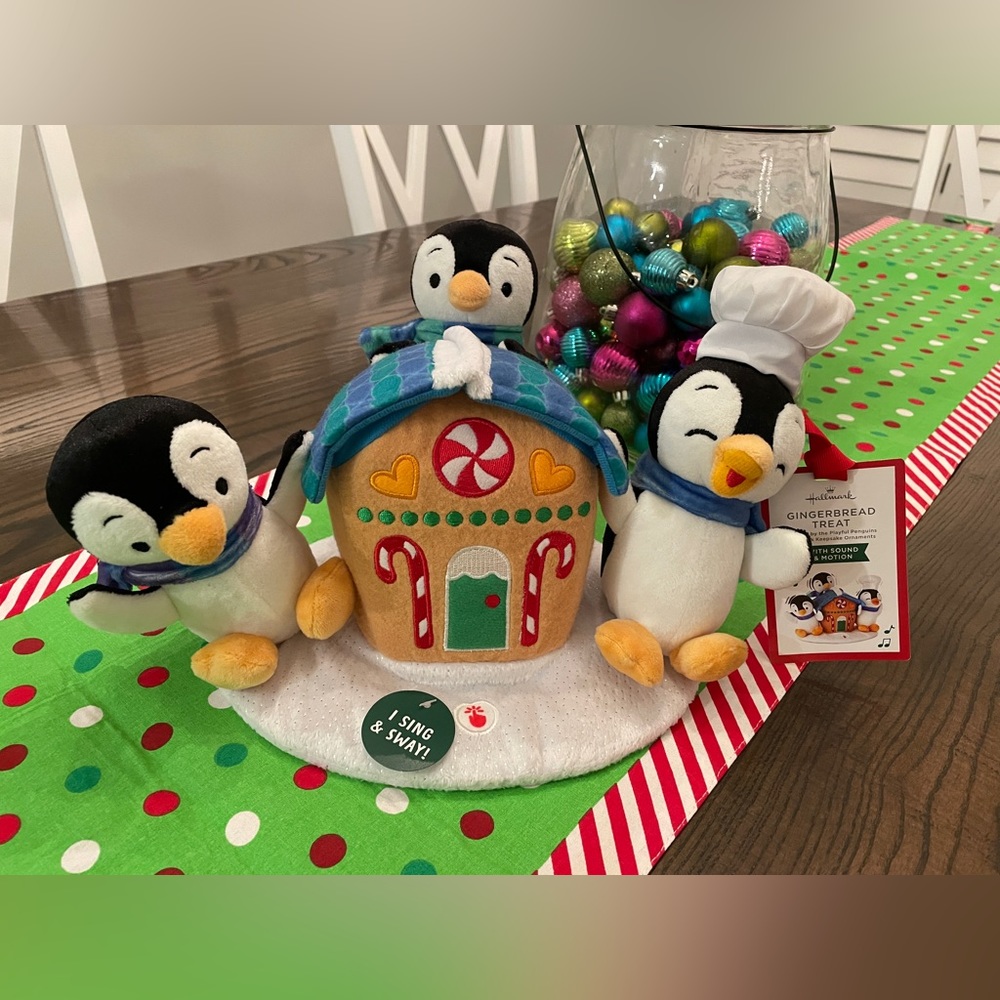 Hallmark Gingerbread Treat animated plush inspired by playful penguins series